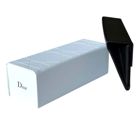 Christian Dior lot of two eyewear cases w/ magnetic fold over closures Dior logo